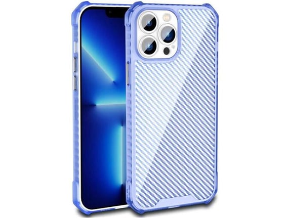 Maska Carbon shield iPhone 14 Pro Max plava.