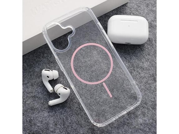 Maska Mag Case Clear Slim za iPhone 17 roze