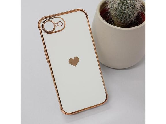 Maska Heart Frame za iPhone 16e bela
