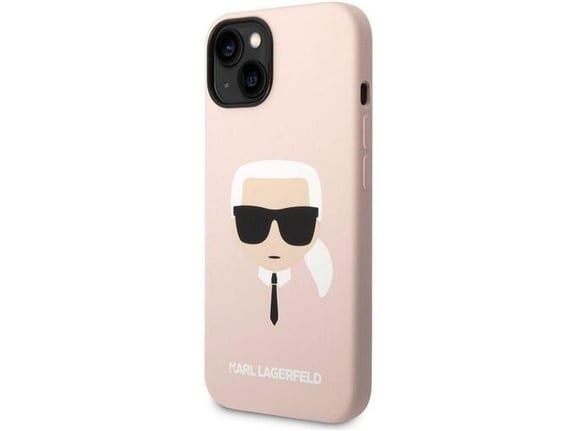 Maska Karl Lagerfeld Liquid Silicone Karl Head za iPhone 14 Pink.