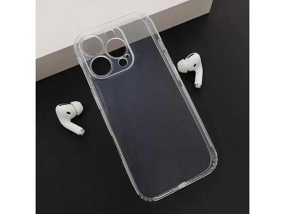 Maska Skin Silikon with pluggy za iPhone 16 Pro transparent