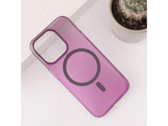 Maska Transparent Mag Case za iPhone 15 Pro ljubicasta