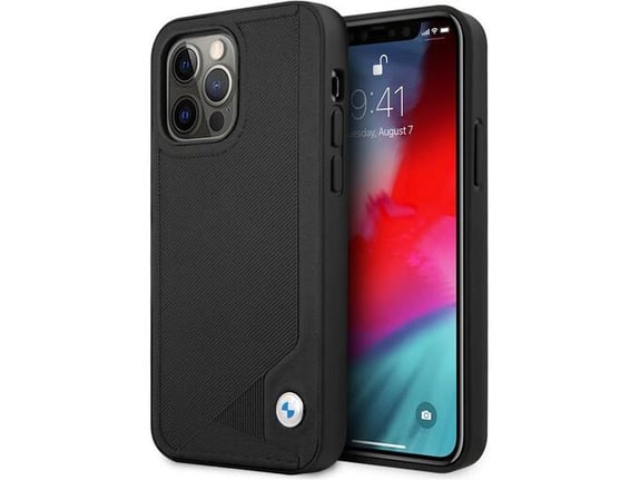 Maska BMW Hc Leather Deboss za iPhone 13 Pro Max crna.