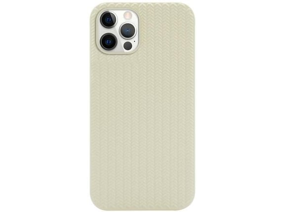 Maska Knit za iPhone 12/ 12 Pro bela.