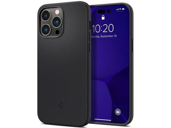 Maska Spigen silicone Fit MagSafe za iPhone 14 Pro Max crna.