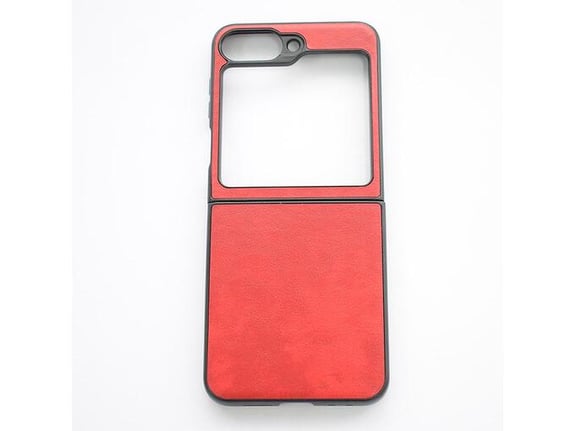 Maska Leather za Samsung Galaxy Z Flip 6/ F741B/ Z Flip 7 FE 5G/ F761B crvena
