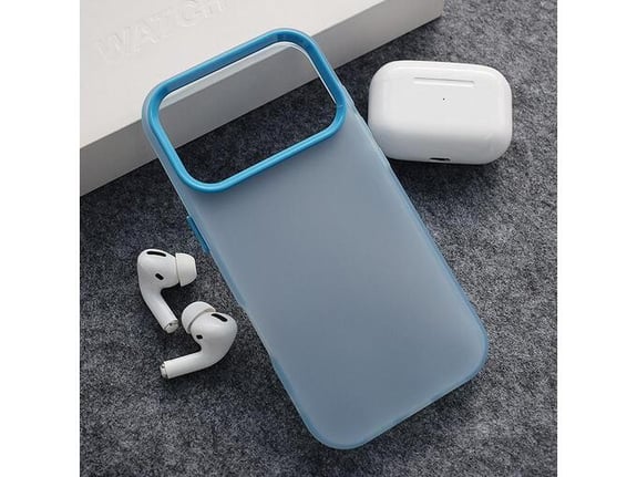 Maska Electro Glow Frame za iPhone 17 Pro Max plava