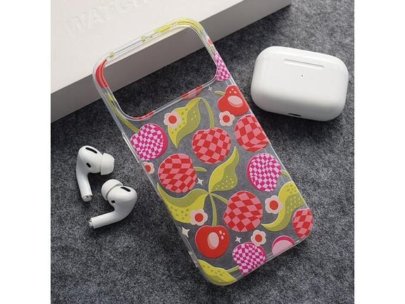 Maska Nanobit Print za iPhone 17 Pro Checkered Cherries