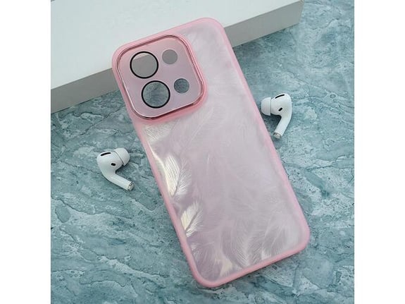 Maska Glitter Feather za Xiaomi Redmi 15C (173mm) roze