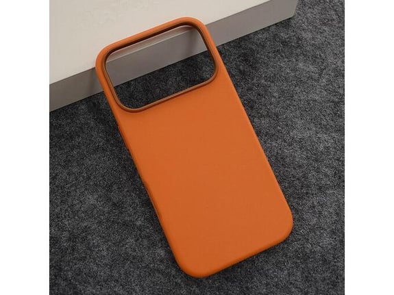 Maska Beautiful Shine Leather za iPhone 17 Pro narandzasta
