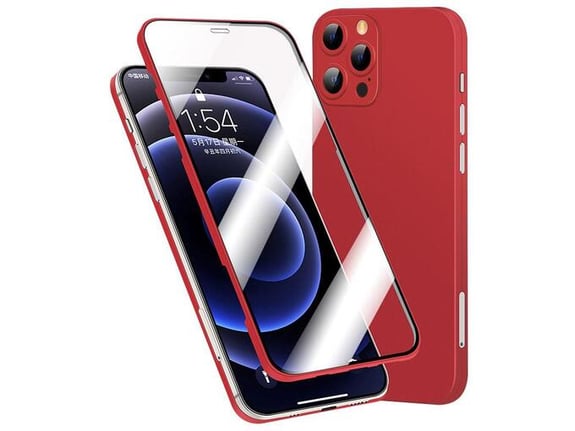 Maska Slim 360 full cover za Iphone 12 Pro crvena.