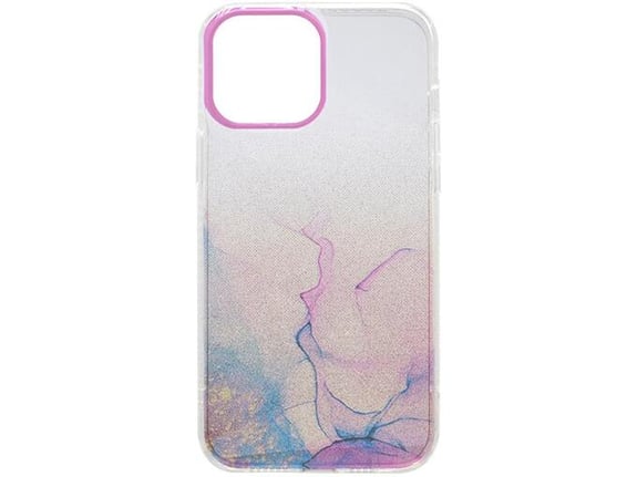 Maska Water Spark za iPhone 13 Pro transparent pink-zlatna.