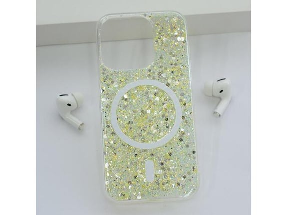 Maska Shine Shimmer Mag Case za iPhone 13 Pro Max zuta
