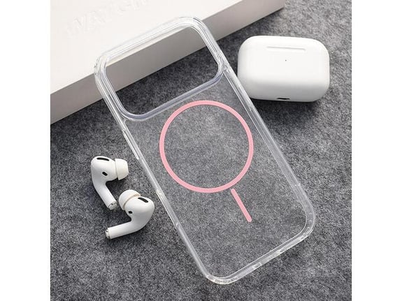 Maska Mag Case Clear Slim za iPhone 17 Pro Max roze