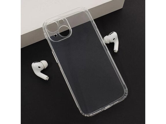 Maska Skin Silikon with pluggy za iPhone 13 transparent