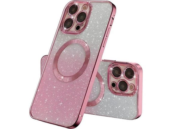 Maska Mag Case Electroplated za iPhone 13 Pro roze