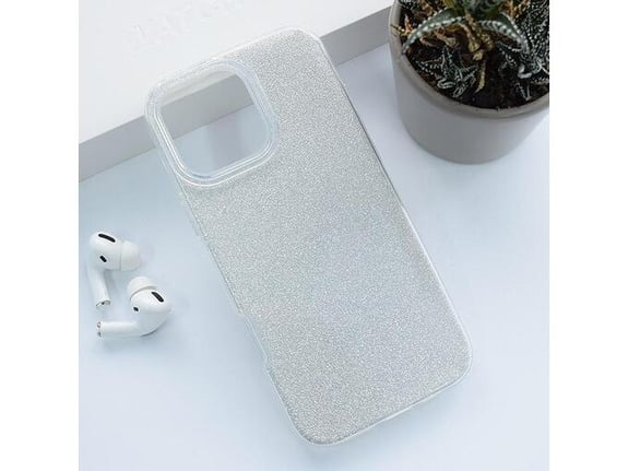 Maska Crystal Dust za iPhone 16 Pro srebrna