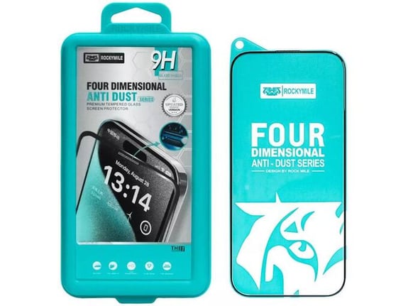 Zastitno staklo RockyMile 9H Anti Dust za iPhone 15 Plus/ 16 Plus