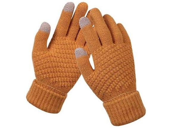 Rukavice za touch screen BRAIDED kamel