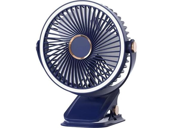 Mini led ventilator sa zakackom 2000 mAh plavi