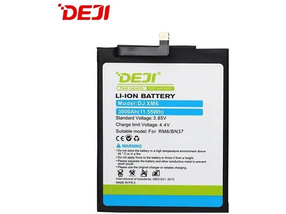 Baterija DEJI za Xiaomi Redmi 6/ 6A/ BN37 (3000 mAh)