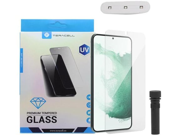 Zastitno staklo UV Glue Full Cover + lampa za Samsung S23 Plus/ S916B