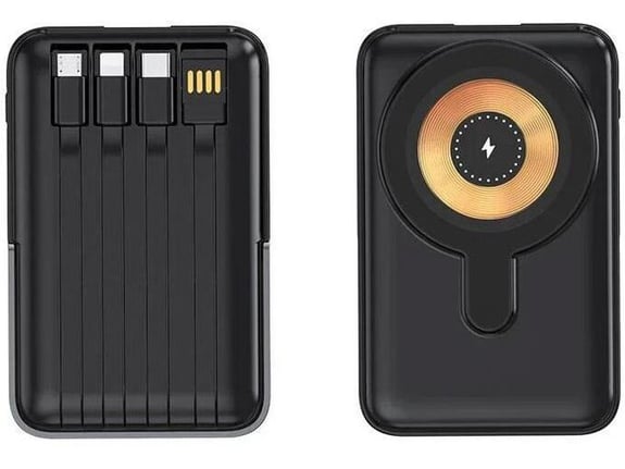 Power Bank Mag Charger QC 66W 10000 mAh crni