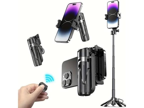 Visenamenski stativ za telefon P15 Mini crni