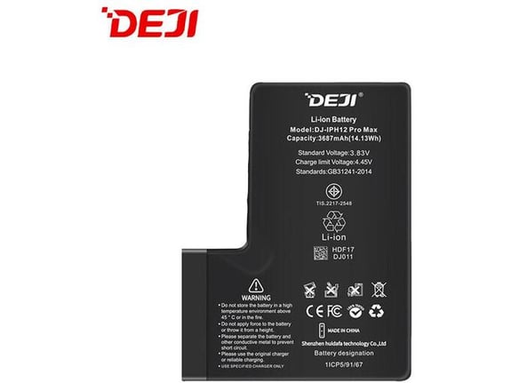 Baterija DEJI (Bez IC konektora) za iPhone 12 Pro Max (3687 mAh)