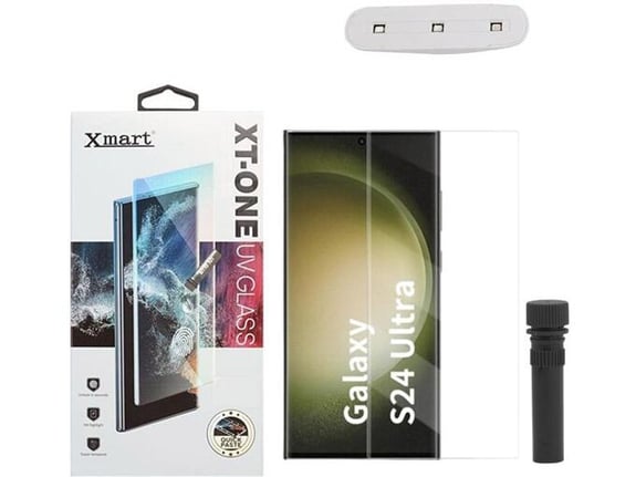 Zastitno staklo XMART UV Glue Full Cover + lampa za Samsung S24 Ultra/ S928B