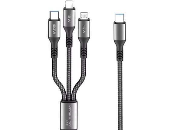 Kabel KONFULON Joko DC62 60w Type-C 3u1 crni 1,2m