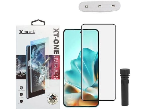 Zastitno staklo XMART UV Glue Full Cover + lampa za Motorola Edge 60