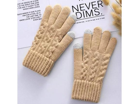 Rukavice za touch screen WINTER krem