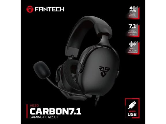 Slusalice Gaming Fantech HG30 Carbon 7.1 crne