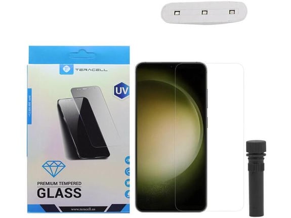 Zastitno staklo UV Glue Full Cover + lampa za Samsung S24 Plus/ S926B