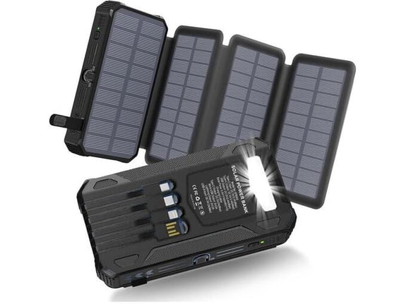Solarni Power Bank 905-IE 20000 mAh sa LED lampom crni
