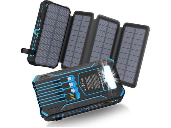 Solarni Power Bank 905-IE 20000 mAh sa LED lampom plavi