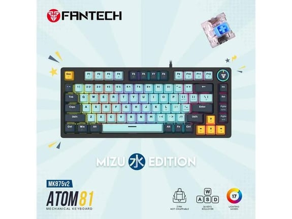 Tastatura mehanicka Gaming Fantech MK875 RGB Atom 81 SkyBlue (Blue switch)