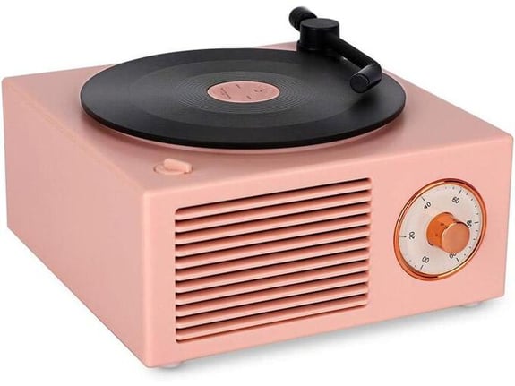 Bluetooth zvucnik Retro Vintage 3D roze