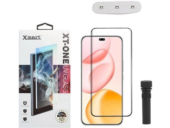 Zastitno staklo XMART UV Glue Full Cover + lampa za Honor 400 Pro