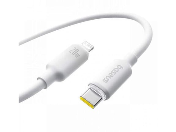Kabel Baseus Foamed Silicone Fast Charging Data Cable USB-C to iP 20W Moon White 1m