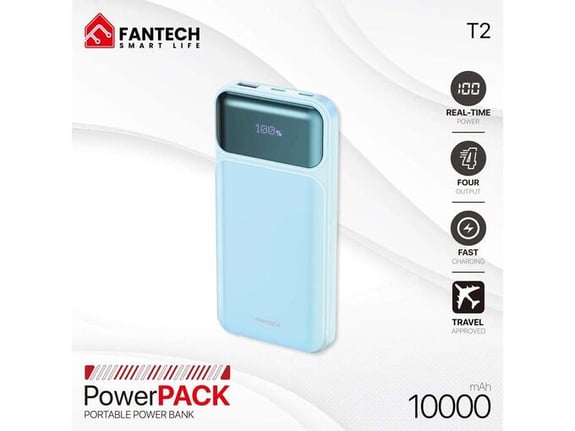 Power bank Fantech T2 10000mAh QC,PD,22.5W plavi