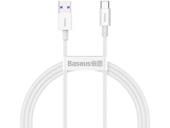 Kabel Baseus Superior Series Fast Charging na Type-C USB 66W beli 1m