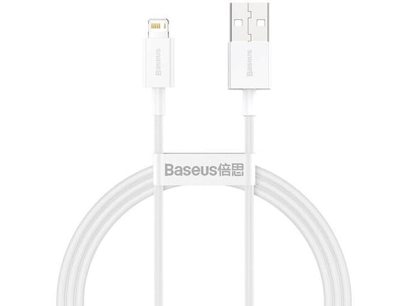 Kabel Baseus Superior Series Fast Charging USB na Lightning 2.4A beli 1m