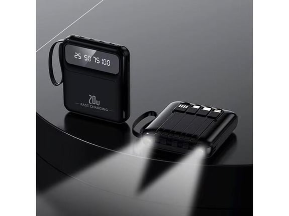 Power Bank Fast Charger 20000 mAh crni