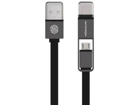 Nillkin USB kabel Plus 2u1 (Lightning/ Micro) 1,2m crni.
