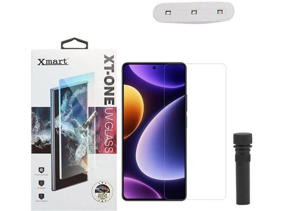 Zastitno staklo XMART UV Glue Full Cover + lampa za Xiaomi 14 Pro