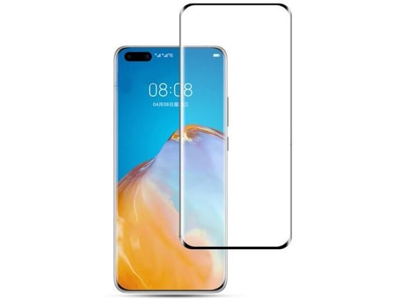 Zastitno staklo (zakrivljeno) (mini verzija) za Huawei P40 Pro/ P40 Pro+ crno