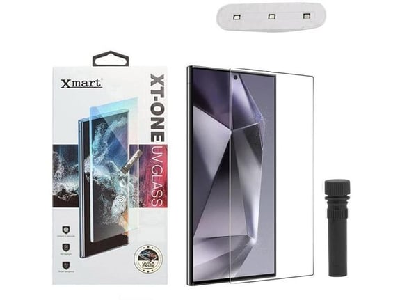 Zastitno staklo XMART UV Glue Full Cover + lampa za Samsung S25 Ultra/ S938B