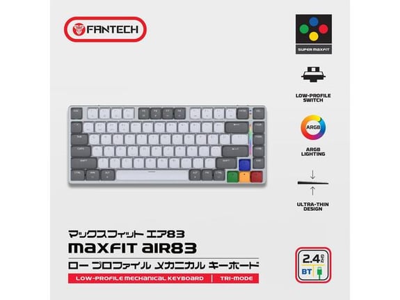 Tastatura mehanicka Gaming Fantech MK915 RGB Maxfit AIR83 Wireless gray (red switch)